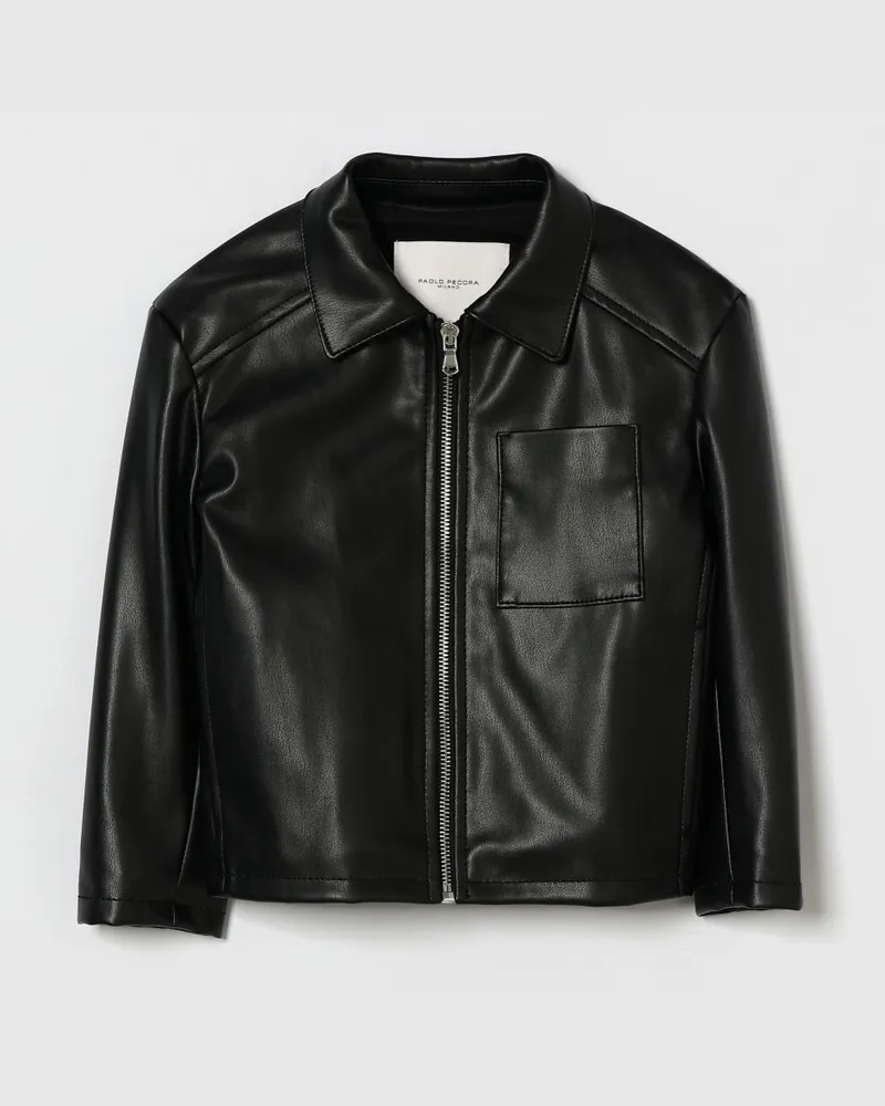 Paolo Pecora Milano Mantel kinder Schwarz