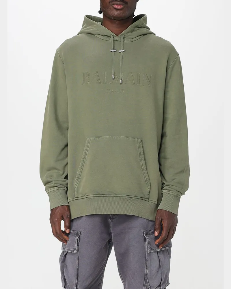 Balmain Sweatshirt herren Kaki