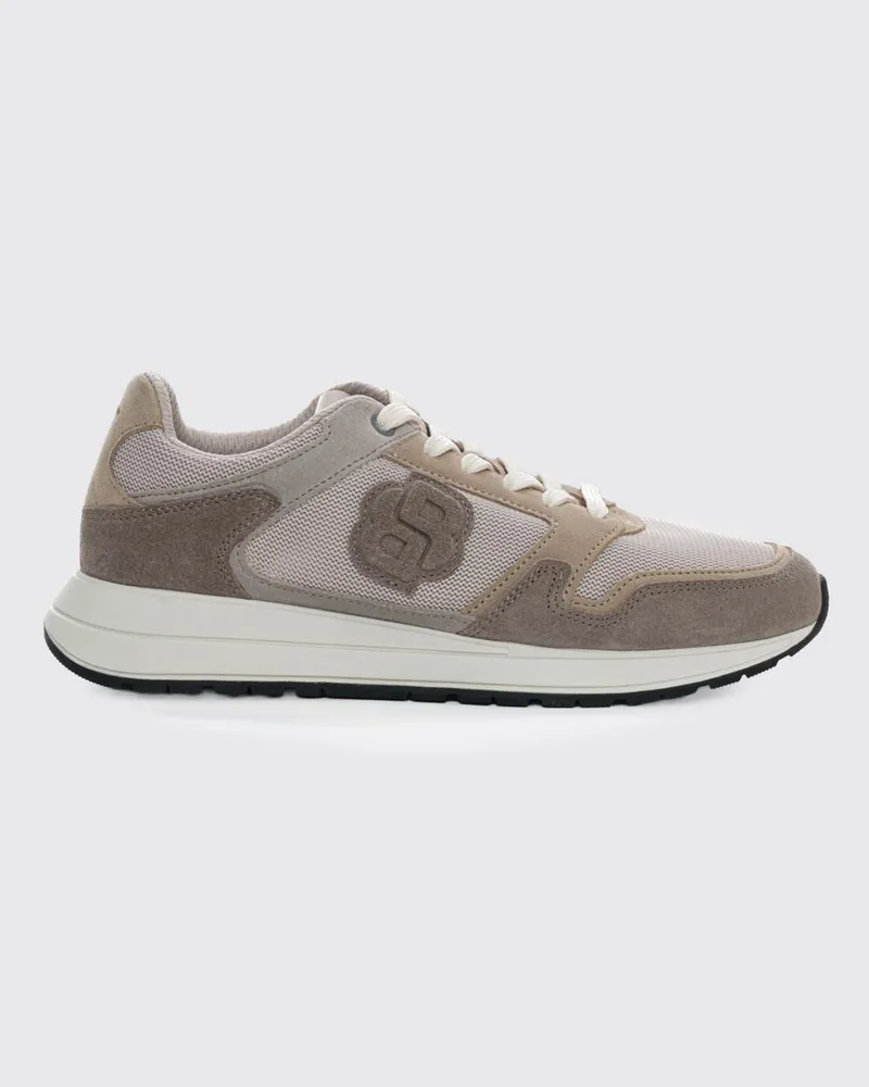 HUGO BOSS Sneakers aus Mesh und Wildleder Beige