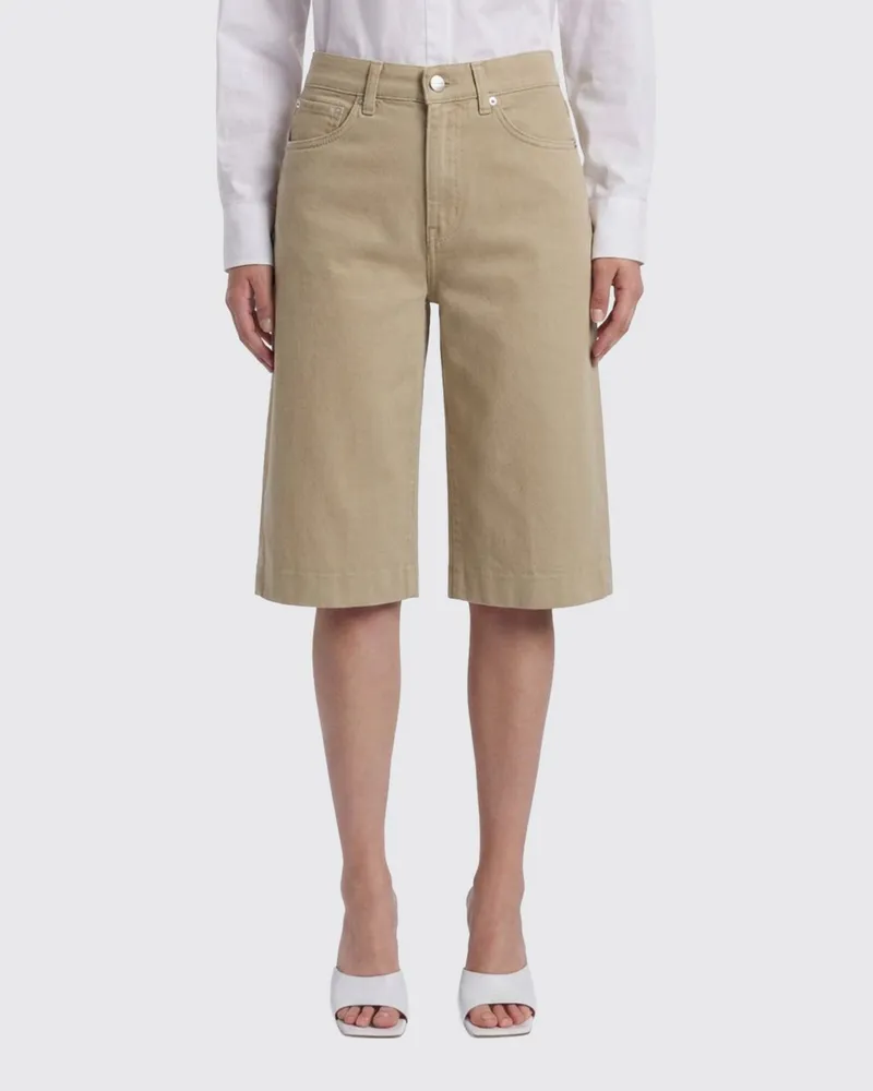 Dondup Cropped Baumwollhose Braun
