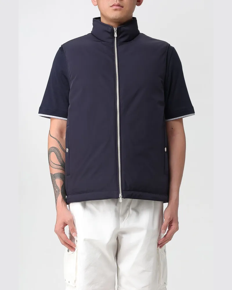 Brunello Cucinelli Weste herren Blau