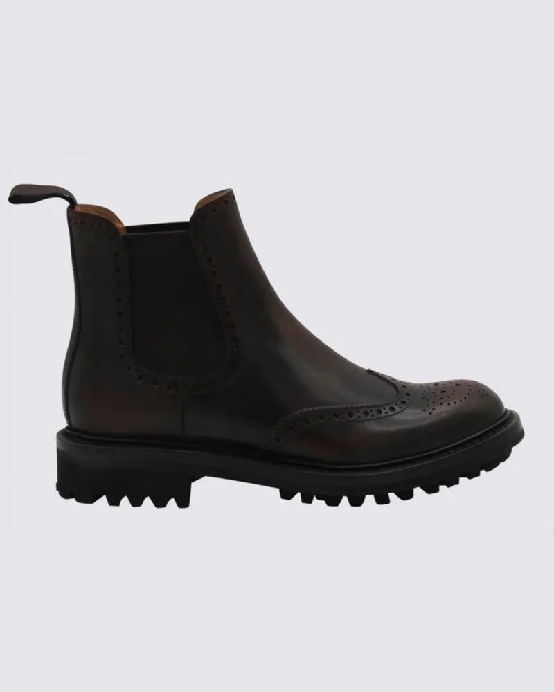 Church's Flache stiefeletten damen Burnt