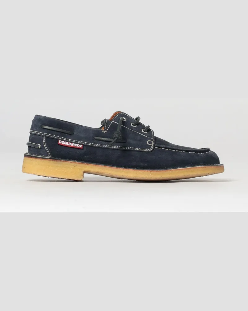 Dsquared2 Neoclassic Bootsschuhe aus Wildleder Blau