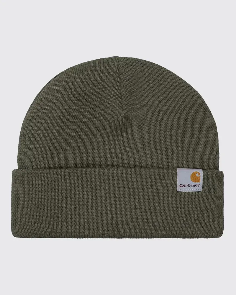Carhartt WIP Beanie-Mütze aus Acryl mit Umschlag und Logo-Patch Braun
