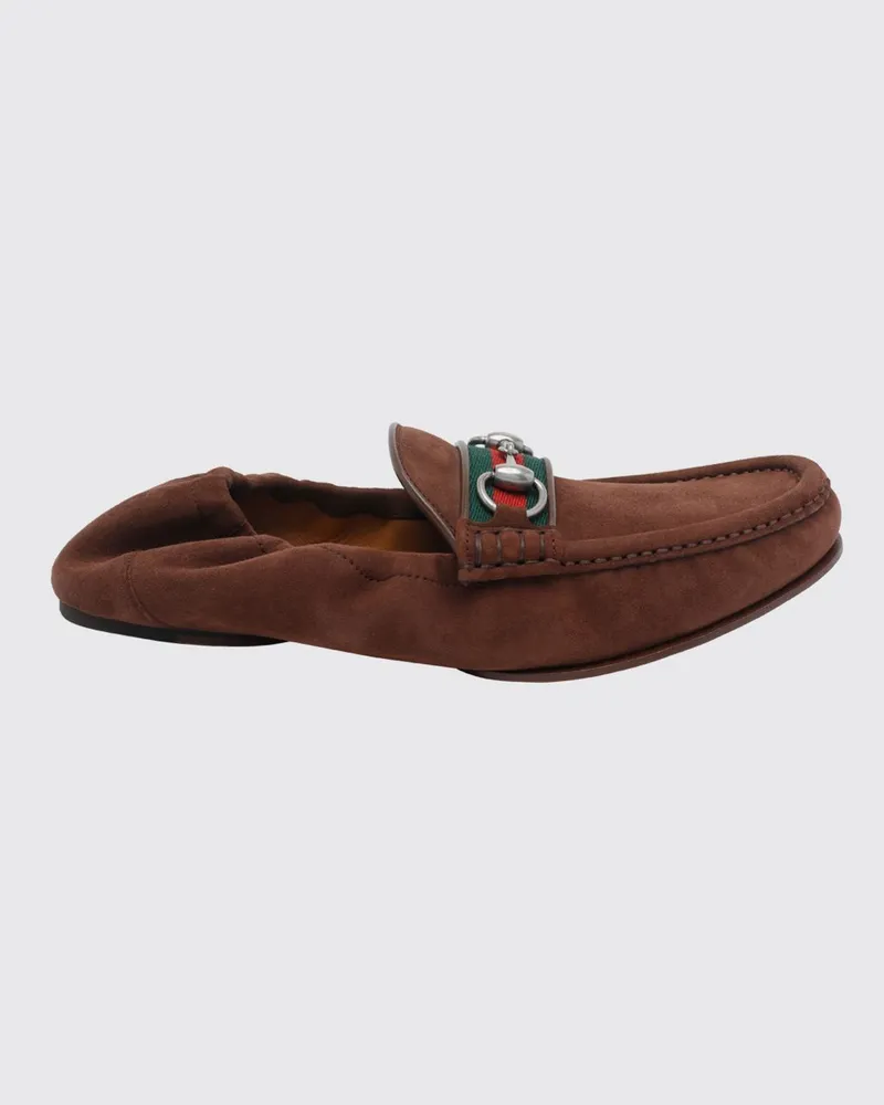 Gucci Horsebit 1953 Wildleder-Mokassins Braun