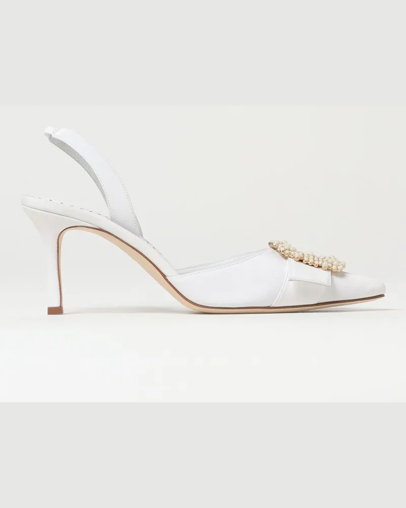 Manolo Blahnik Schuhe damen Weiß