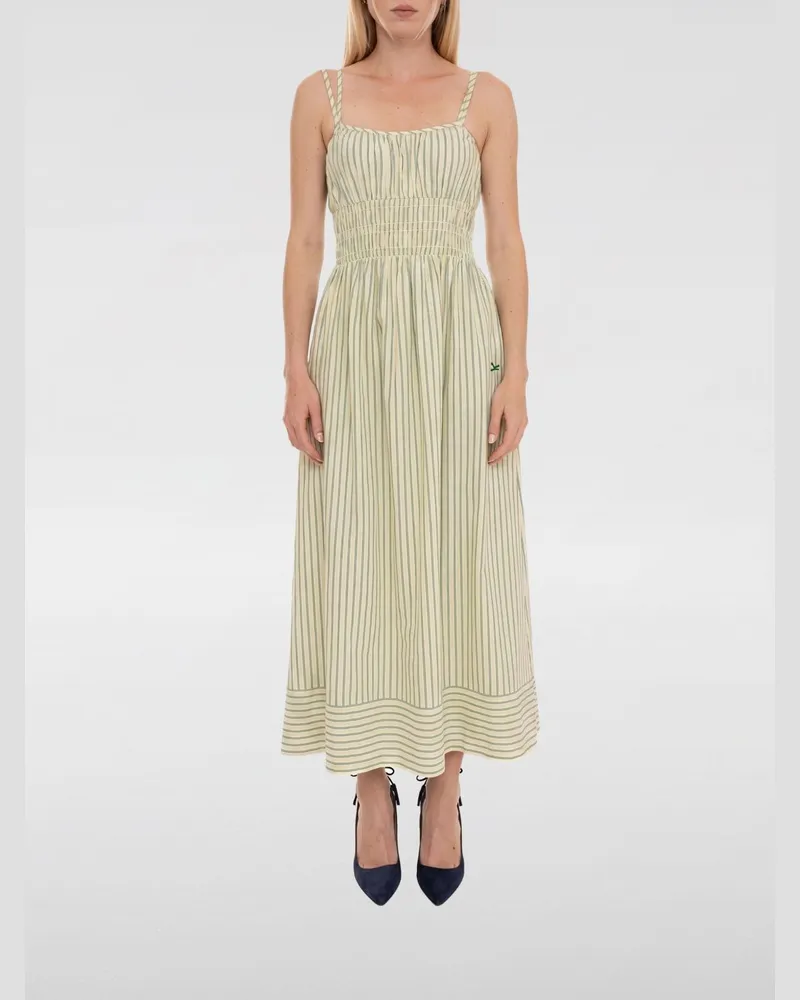 HUGO BOSS Gestreiftes Midi-Kleid aus Baumwolle Bunt
