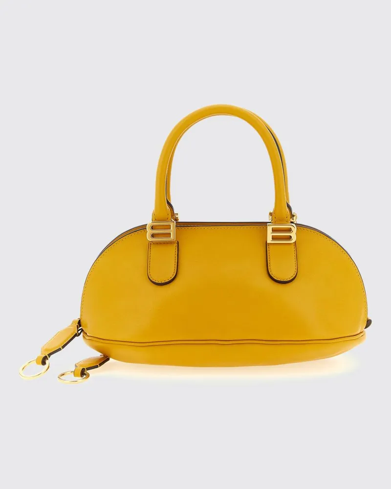 Balenciaga Bowling Bolero Handtasche aus glattem Kalbsleder Gelb