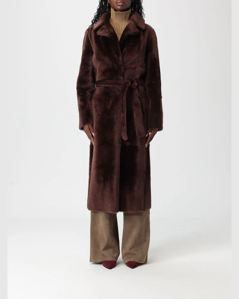 Yves Salomon Mantel damen Braun