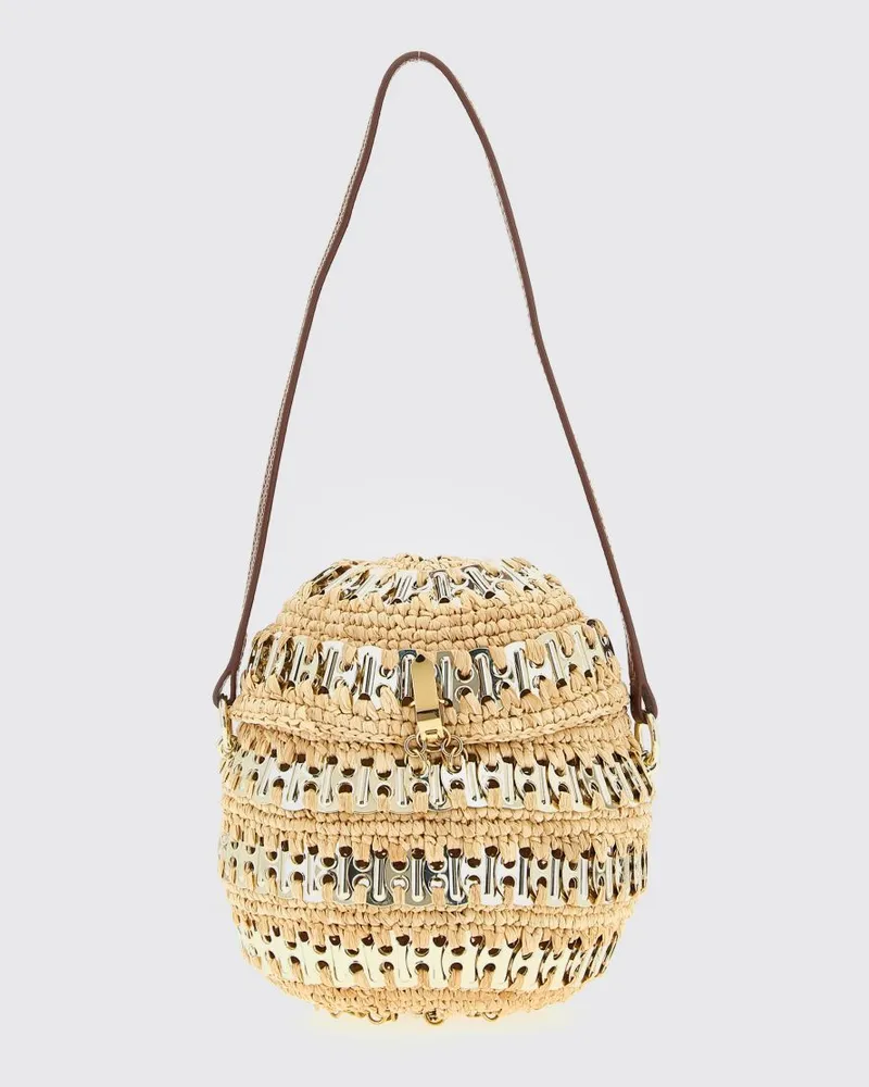 Paco Rabanne Schultertasche damen Beige