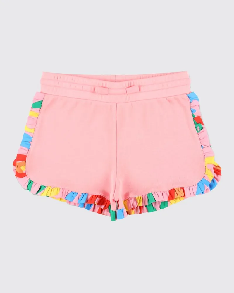 Stella McCartney Kids Jogging-Shorts für Mädchen aus Baumwolle mit Rüschen Pink