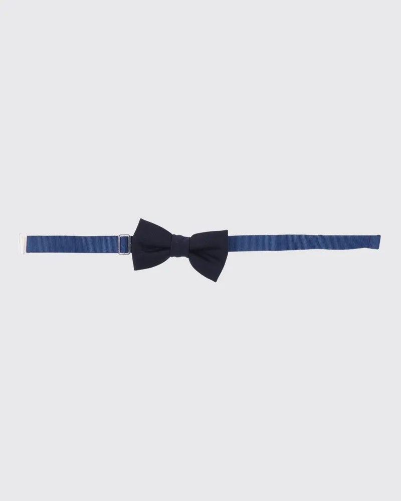Paolo Pecora Milano Zweifarbige Jungen-Fliege aus Baumwollmischung mit verstellbarem Band Blau