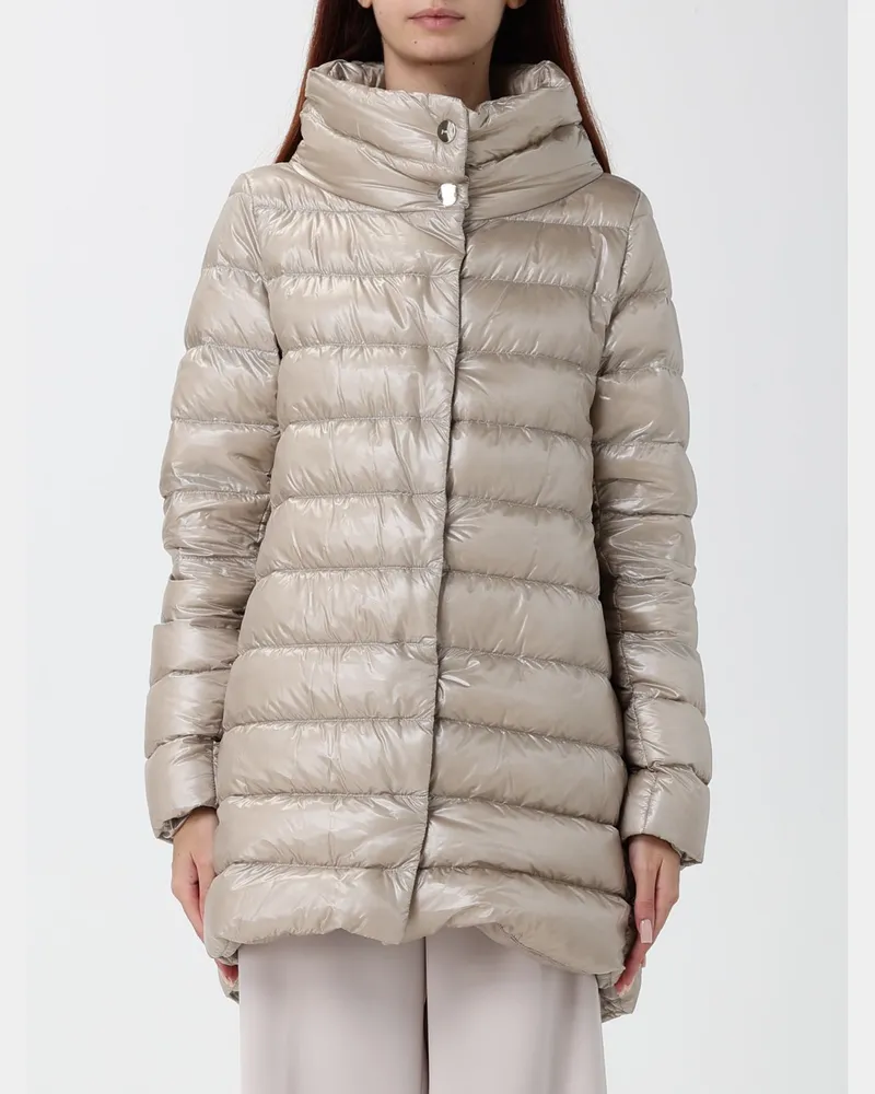 Herno Wasserdichter Stepp-Daunenmantel Amelia aus Nylon mit hohem Kragen Pink