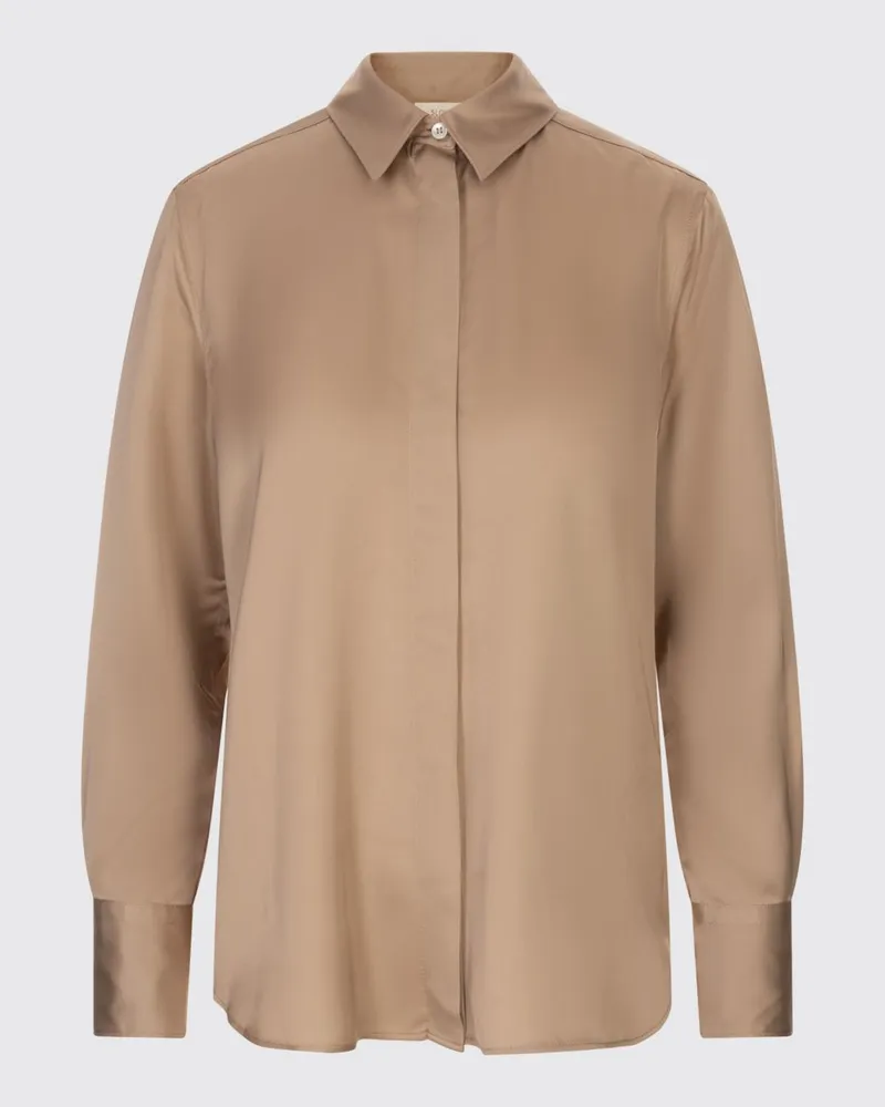 Glanshirt Pullover damen Braun