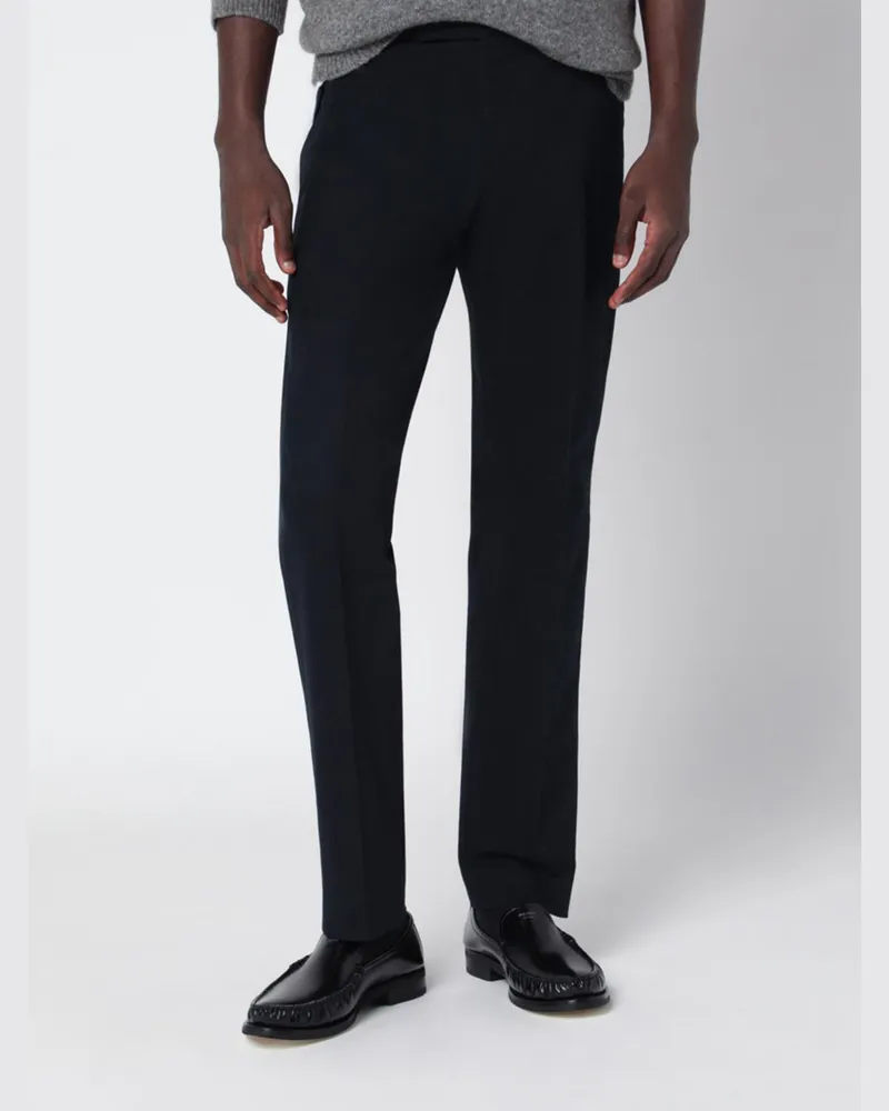 PT TORINO Slim Fit Cordhose mit dezentralem Verschluss Blau