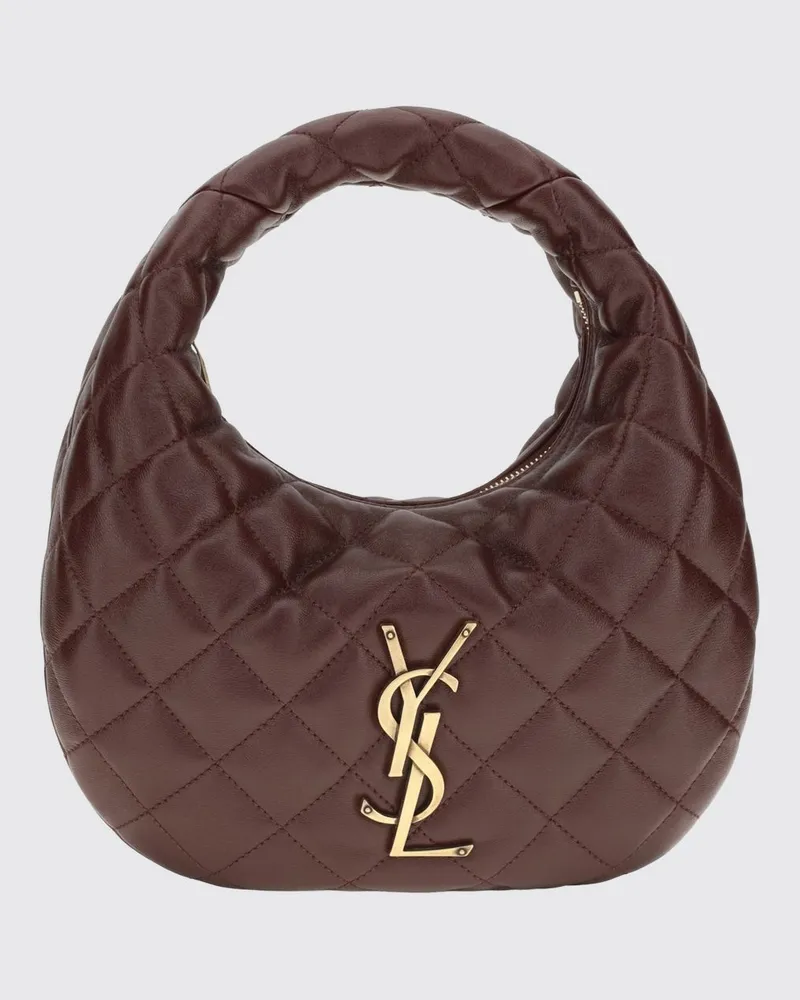 Saint Laurent Icarino Handtasche aus Matelassé-Nappa mit YSL-Monogramm Weinrot