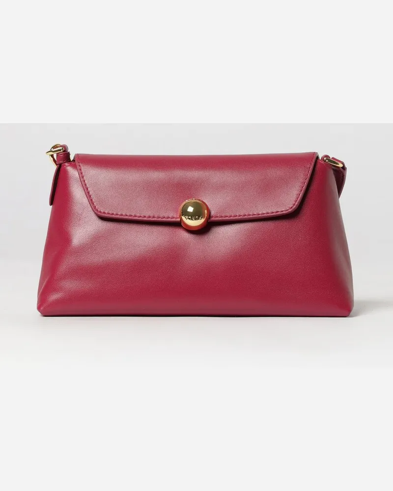 Furla Sfera Kleine Handtasche aus Glattleder mit abnehmbarem Riemen Rot