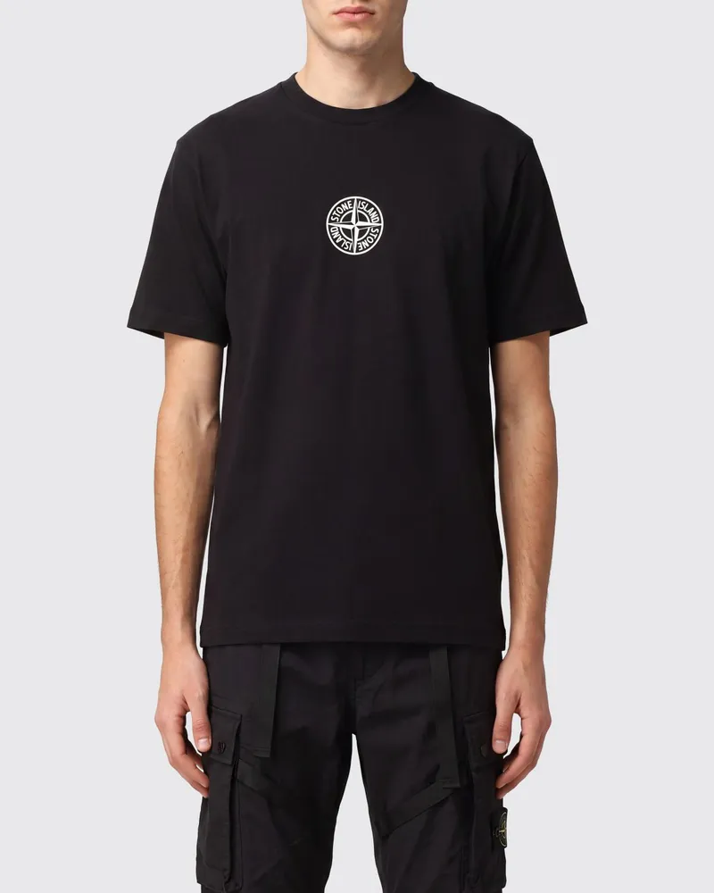Stone Island T-shirt herren Schwarz