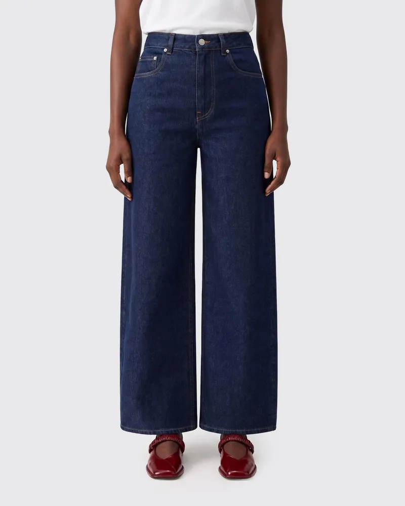 Ganni Wide-Leg Jeans aus Denim Denim