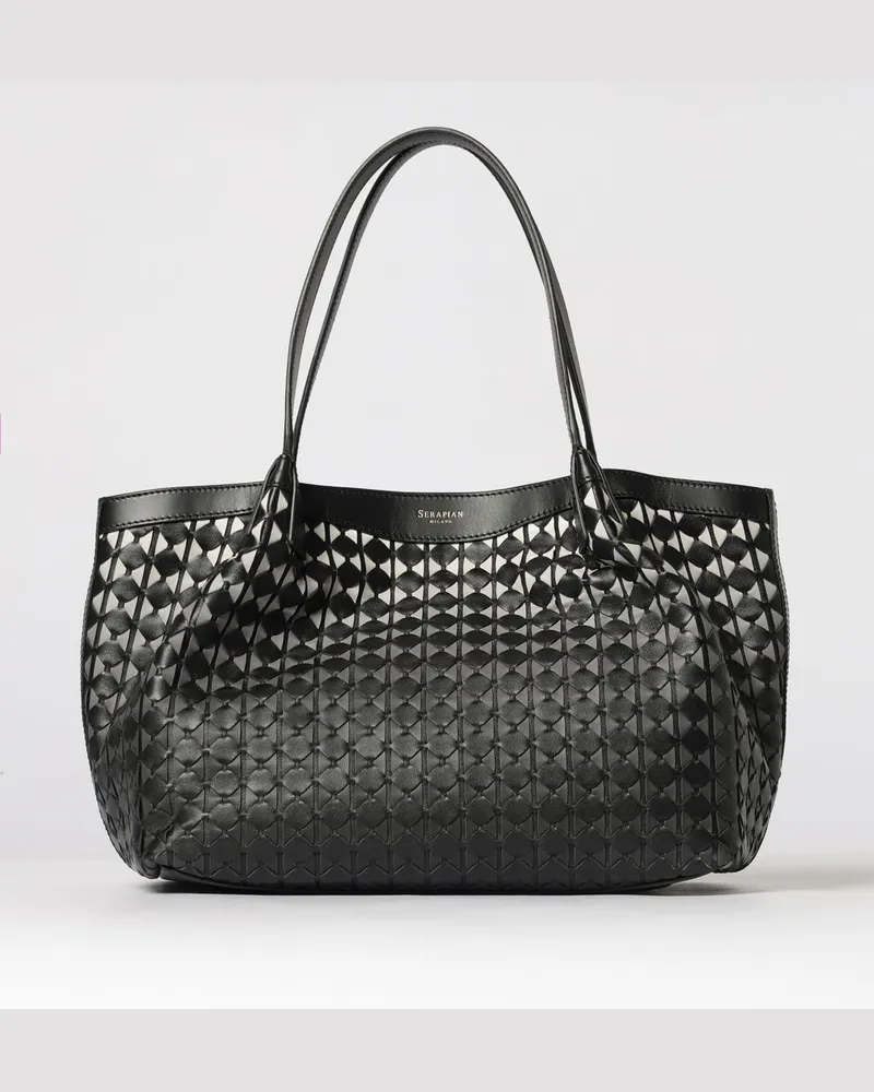 Serapian Schultertasche damen Schwarz