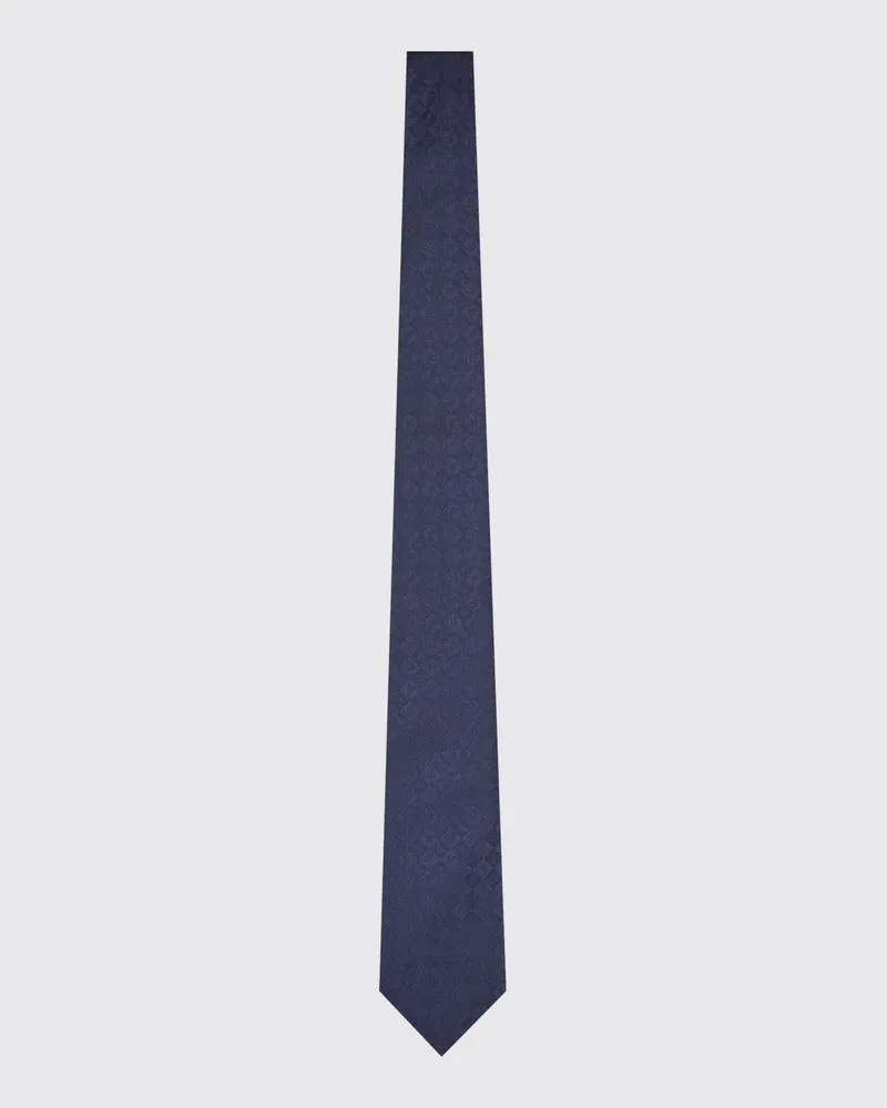 Emporio Armani Elegante einfarbige Krawatte von aus reiner Seide Navy