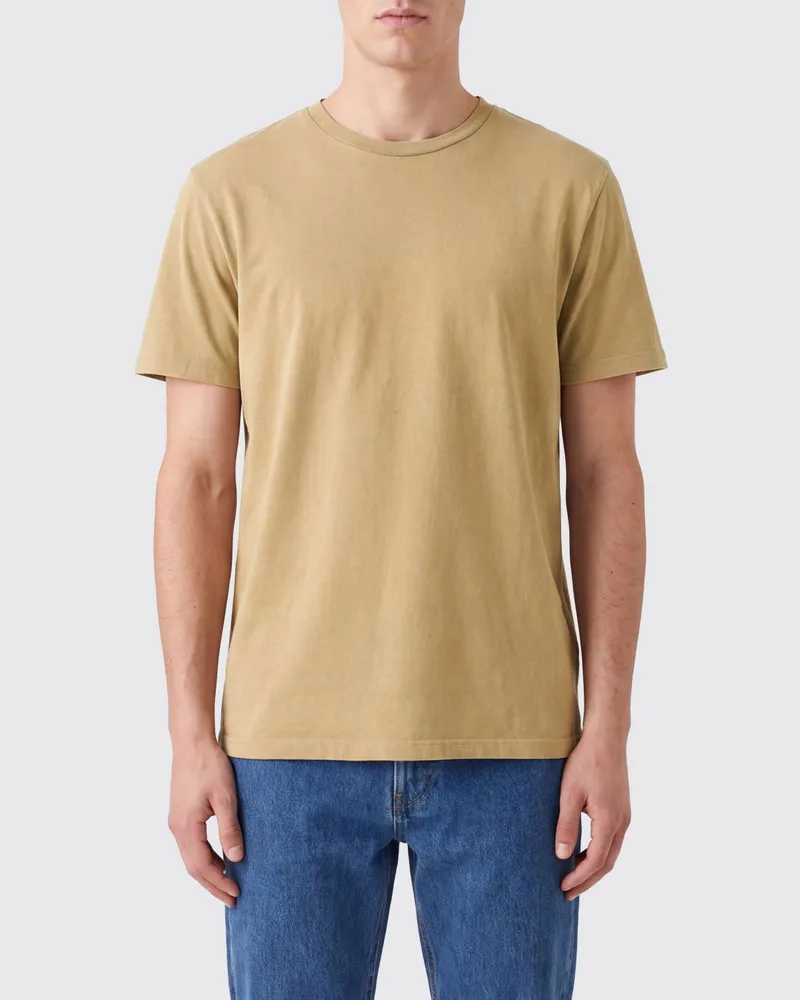 A.P.C. Baumwoll-T-Shirt mit Logo-Print auf der Rückseite Grün