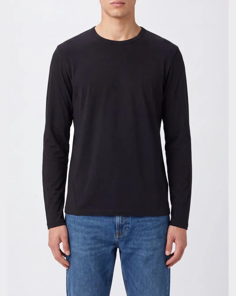 Arc'teryx Langärmliges Rundhals-T-Shirt aus Wollmischung Schwarz