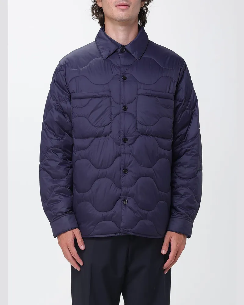 Paul Smith Hemd aus Bio-Baumwolle mit abstraktem Print und französischem Kragen Navy