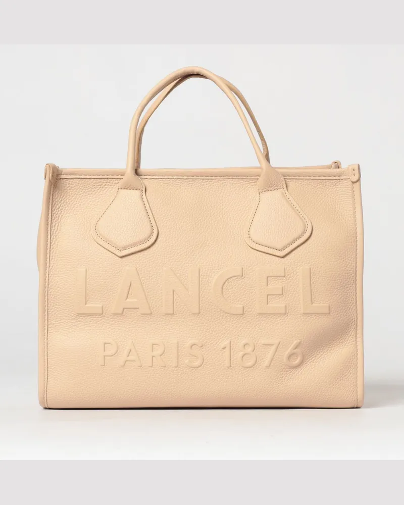 Lancel Jour Tasche aus genarbtem Leder Haselnuss