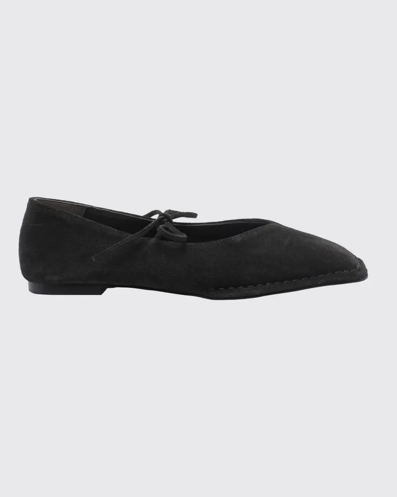Alohas Sway Ballerinas aus Veloursleder mit Bändern und eckiger Spitze Braun
