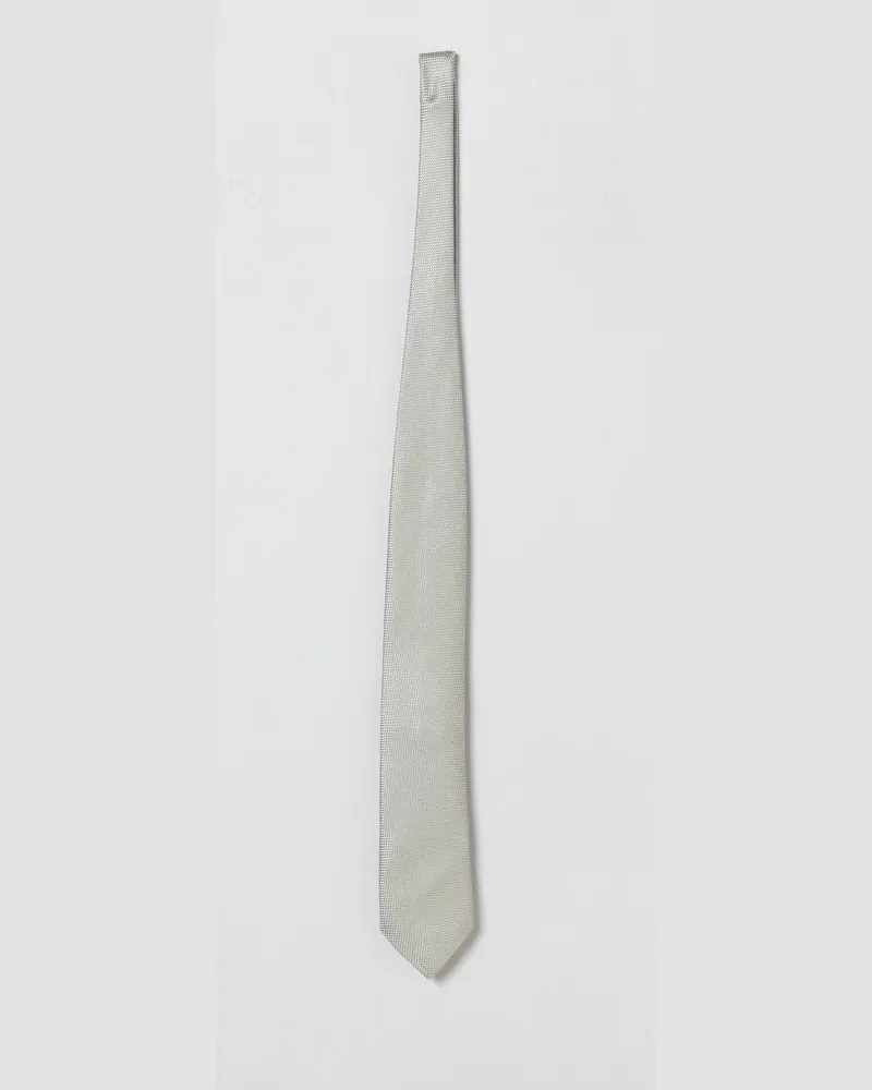 Ermenegildo Zegna Jacquard-Seidenkrawatte Weiß