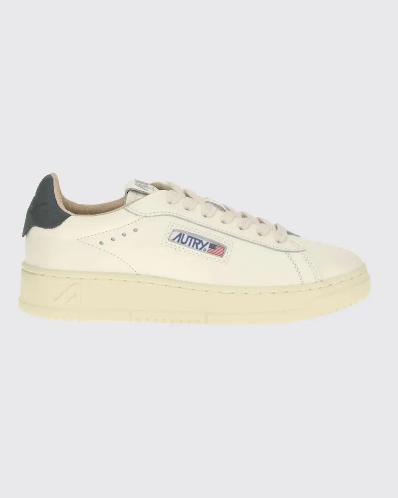 AUTRY Medalist Low Sneaker aus glattem Kalbsleder mit geschnitztem Logo Bianco