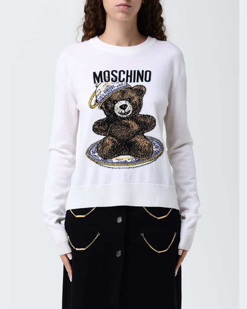 Moschino Strickjacke damen Weiß