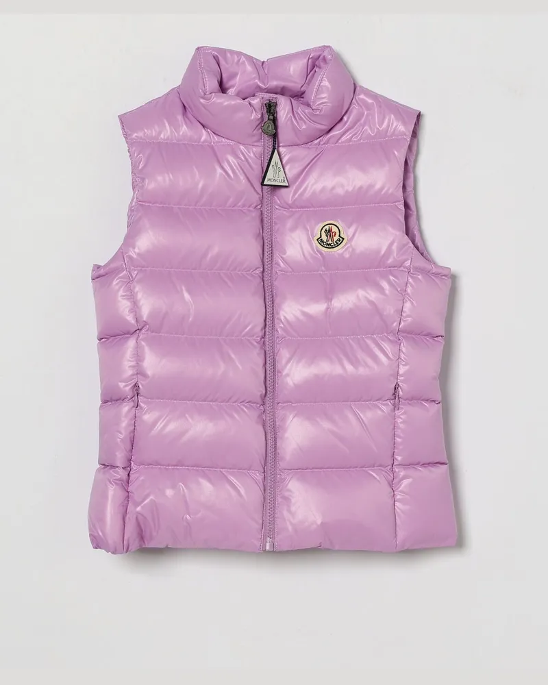 Moncler Slim-Fit-Daunenweste für Jungen aus gestepptem Nylon Violett