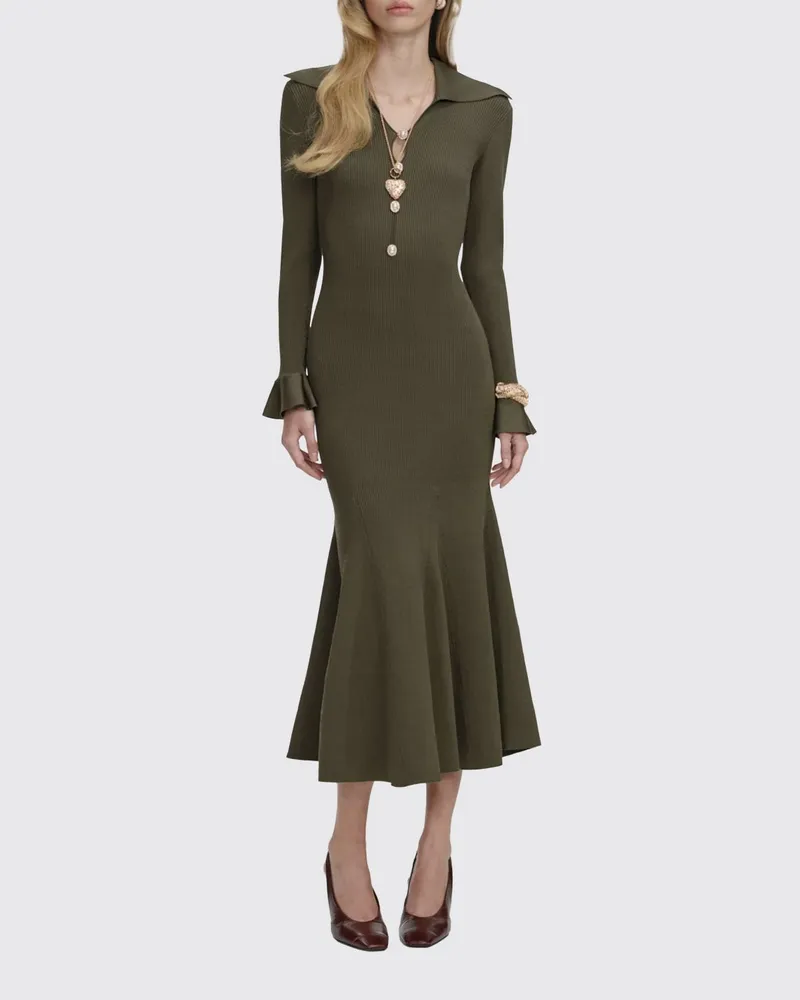 Self-Portrait Kleid damen Grün