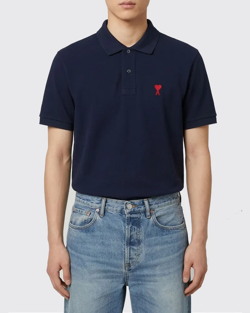 AMI Paris Polo herren Blau