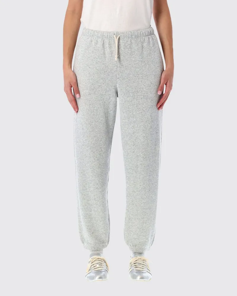 American Vintage Jogginghose mit geradem Bein und elastischem Bund Grau