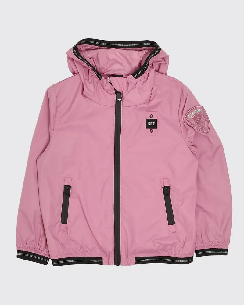Blauer Mantel kinder Pink