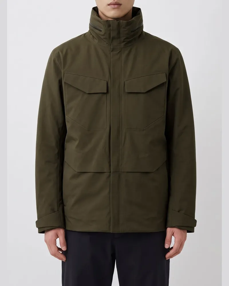 Arc'teryx Field Jacke von aus Gore-Tex® mit Stehkragen und aufgesetzten Taschen Sand