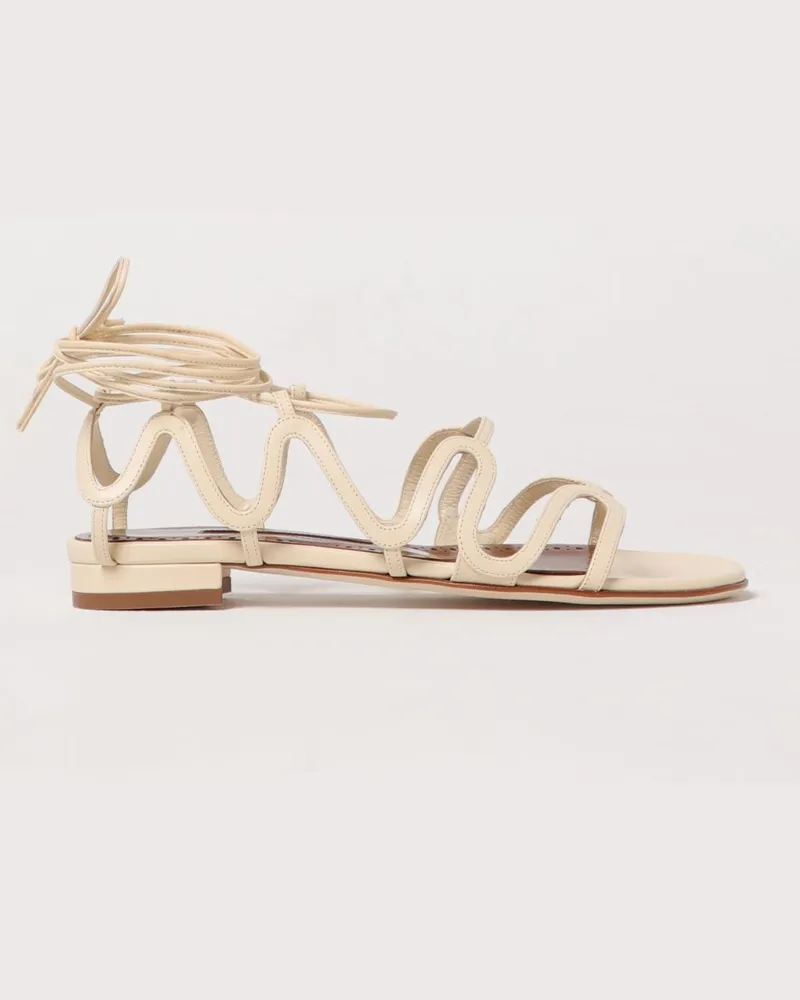 Manolo Blahnik Flache sandalen damen Beige