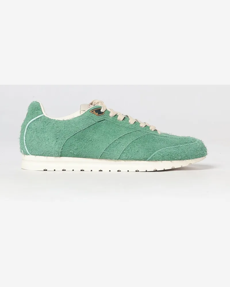 Paul Smith Shaggy Low-Top-Sneaker aus Veloursleder mit Logo-Detail hinten Emerald