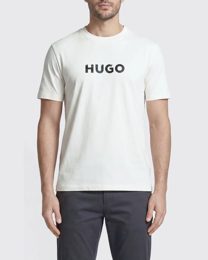 HUGO BOSS Baumwoll-T-Shirt mit Logo Puder
