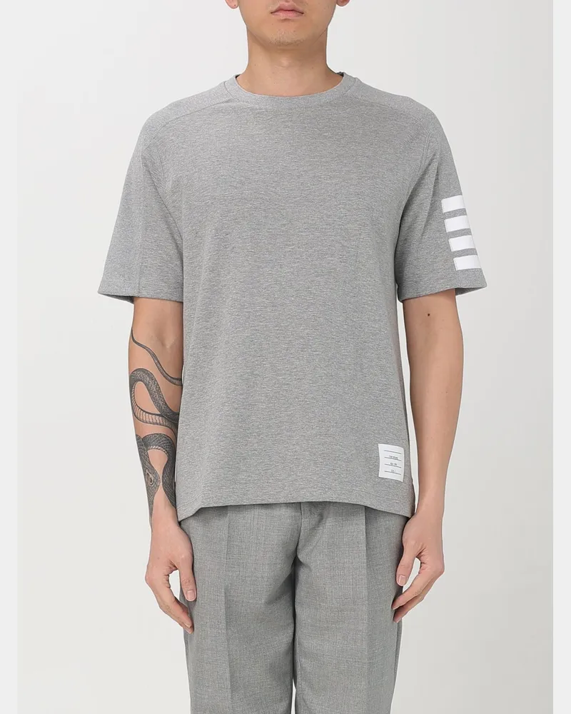Thom Browne Baumwoll-T-Shirt Grau
