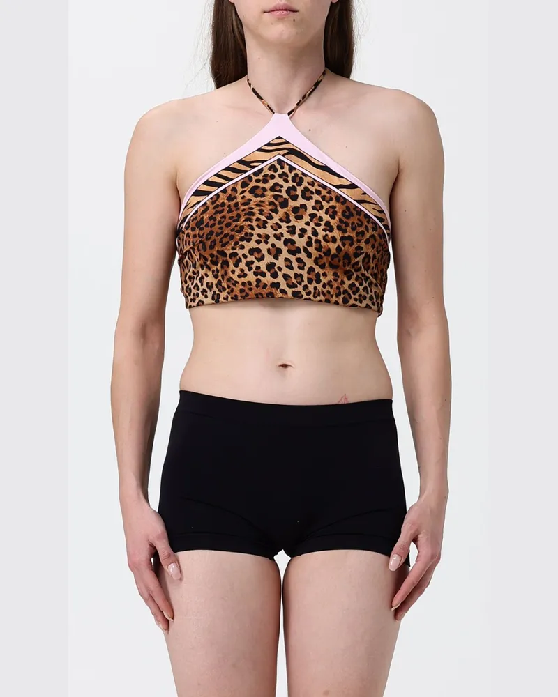 MC2 Saint Barth Bikini-Top mit Animal-Print mit Neckholder und Trägern Bunt