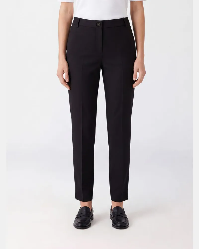 Pinko Slim-Fit Chinohose aus Stretch-Crêpe mit mittelhohem Bund Schwarz