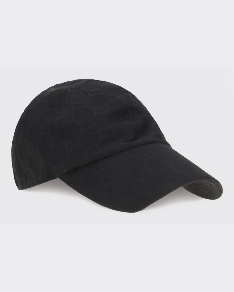 Gucci Baseballkappe aus schwarzem GG Supreme-Stoff Schwarz
