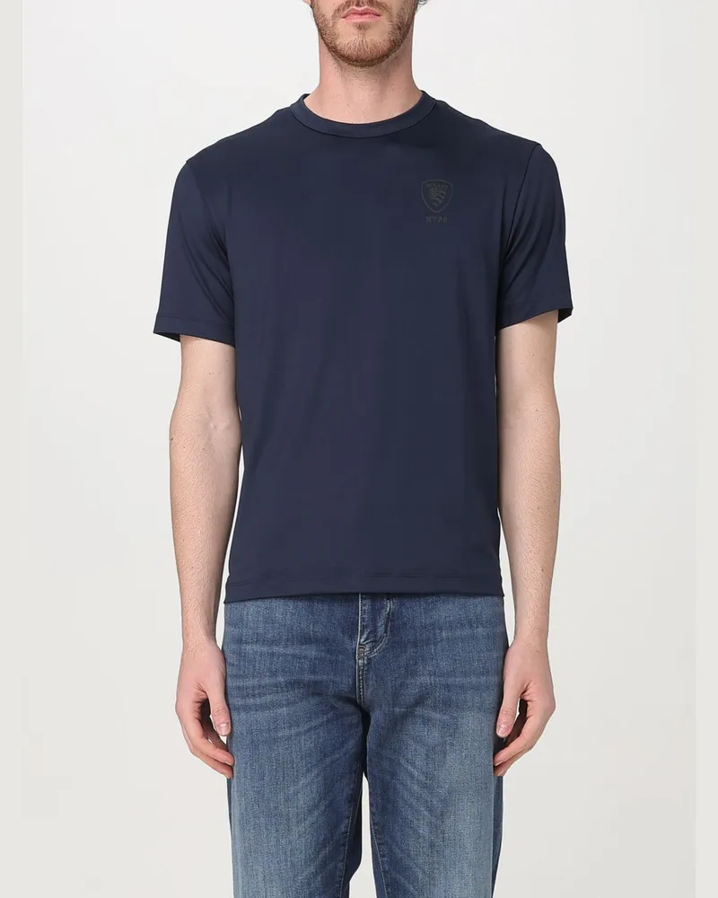 Blauer T-shirt herren Blau