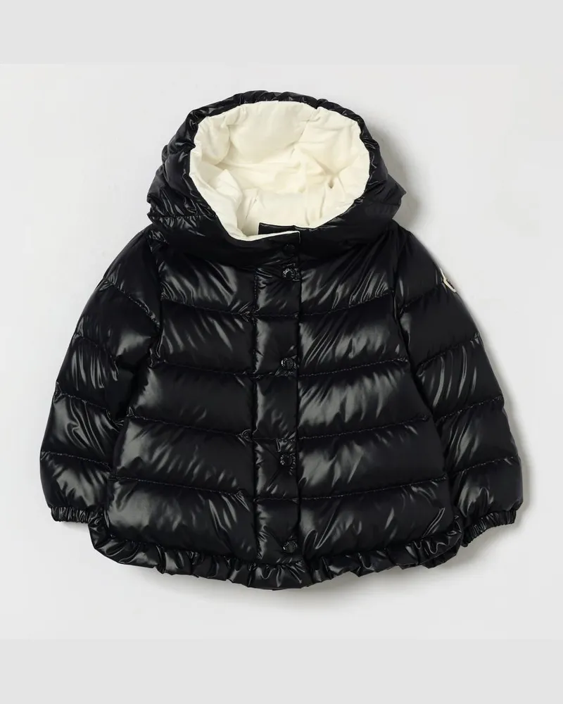 Moncler Odile Wasserabweisende Nylon-Daunenjacke für Mädchen mit Rüschen Blau