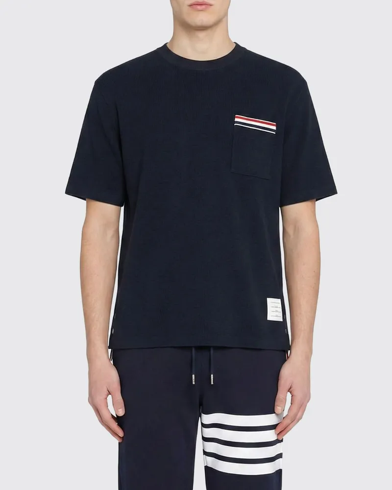 Thom Browne T-shirt herren Blau