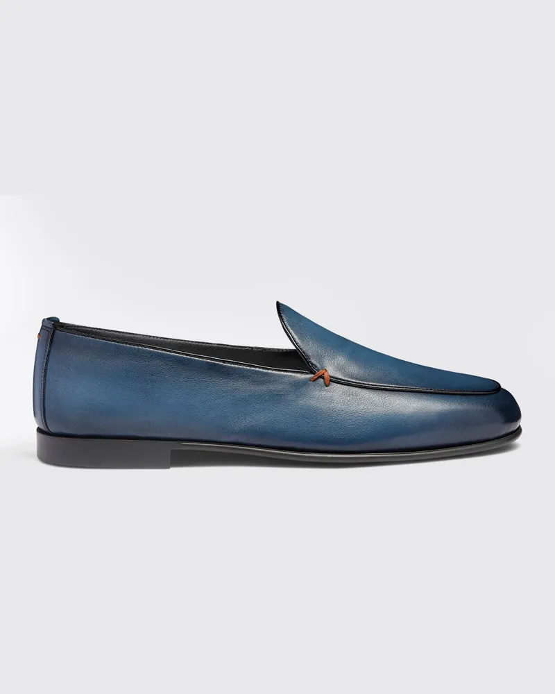Santoni Mokassins herren Blau